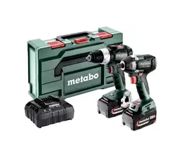 Metabo Combo Set 18V 2.6.5 (BS 18 L BL + W 18 L BL 9-125 Quick) 1x2.0Ah 1x4.0Ah Metabox