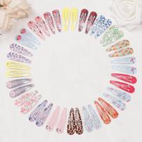 40pcs Waterdrop Girls Hairpin BB Clip Fruit Animal Flower Barrettes Slide Clip  Daily Wear 40 PCS