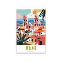 Mexico Art Print Mexican Wall Art Agave Plant Art Poster Mexico Print Retro Travel Landscape Art Colorful Canvas Painting Decor 21X30CMNo Framed