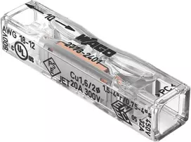 WAGO Through Connector for 2773-2401, Push-in, max. 4 mm², 2 Conductors