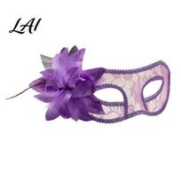Comfortable Lace Masque Masquerade for Women Venetian Party Mardi Gras Masque 3D Stylish Ball Flower Mesh Eye Cushion Halloween Carnival,