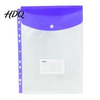 Student File Organizer 11 Hole Binder Pockets for A4 Binders Plastic Expanding Folders Compatible Document Sleeves with Snap Closure & Transparent Vertical payment violetinė
