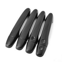 For Honda Civic CR-V 2012 2013 2014 2015 2016 Chrome Carbon Fiber Car Door Handle Covers Trim Styling Accessories Carbon 2 buttons