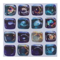 18pcs PVC peel and stick decorative tile waterproof removable tile sticker  car interior sticker Cat Eye Square