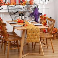 Comfortable Pumpkin Table Cover Rectangular 3D Tufting Dining Tablecloth  Dinner Decor geltona