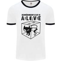 Schrodingers Gato Ciencia Geek Nerd Hombre Ringer M