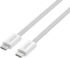 UNITEK Magnetic Braided USB-C to USB-C Cable 100W PD 1m White