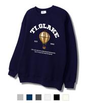 Tee Glake Air Balloon Oversized Sweatshirt [Fleece Lining] (Type B) Oatmeal/Xl