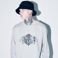 Eight Volume [Fleece-Lined] Ev Emblem Unison Terry Oversized Sweatshirt (Gray) Gray/L