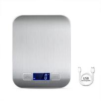 Usb Kitchen Scales 10kg Kitchen Scale Rechargeable Digital Kitchen Food Scale (white,1g&10KG&178 x 137 x 14mm) balta