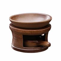 Rustic Ceramic Aroma Burner Handmade Essential Oil Diffuser Incense Burner  Office Use round