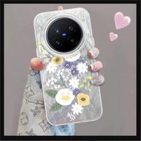 Premium VIVO X200s Phone Case With Lanyard Minimalist Floral Design Women Slim Fit Shockproof Cover vivo X200s