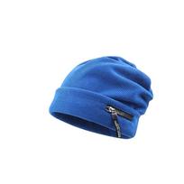 Hop Bonnet Hat Crochet Couple Men Women Hat Knitting Zipper Beanie Korean Style Hat Baggy Melon Cap mėlyna