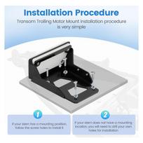 Trolling Motor Transom Mount Marine Motor Mount for Kayaks Accessories Easy to Install Freshwater and Saltwater for Kayak