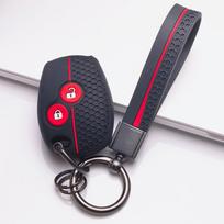 Silicone Remote Key Cover for Renault Clio Kangoo Master Trafic Twingo Modus Megane Scenic Laguna Espace with Keychain Car Remote Key Sleeve juoda