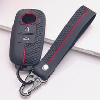 Silicone Remote Key Cover for Toyota Raize Yaris Ativ Yaris Cross Veloz Avanza Rush Wigo Daihatsu Rocky with Keychain Car Remote Key Sleeve juoda