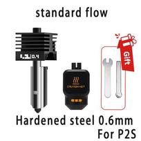 P2S X2D Hotend For Bambu Lab H2D/H2S/H2C Assembly Hotend Kit 0.2 0.4 0.6 0.8MM Replaceable Nozzle For 3D printer Bamboo Lab 0.6mm For P2S