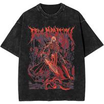 Harajuku Washed Shirts Devil May Cry Fan Art Game Lover Fans Merch Fashion T-Shirts Streetwear Summer Short Sleeve O-Neck Tees S įvairiaspalvis