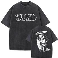 MF DOOM Washed Black Graphic T Shirt Hip Hop Rap Streetwear Unisex Tee S-XXL S įvairiaspalvis