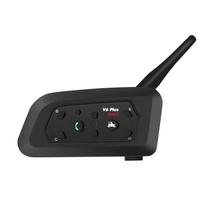 Multi Rider V6 Plus Helmet Bluetooth Intercom Headset Dual Talk Private Channel Waterproof Motorcycle Ski Riding Headphone V6 Plus