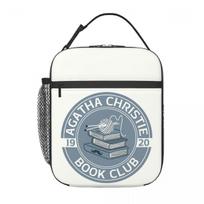 Agatha Christie Book Club Insulated Lunch Bag for Women Kids Leakproof Food Boxes Thermal Lunch Box Tote One Size