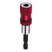 Magnetic Bit Holders Screwdriver Hexagonal Driver with Steel Construction Drill  Bit  Extension Electric Screwdriver Bit raudona