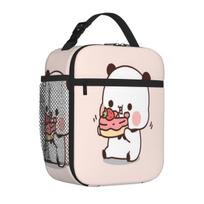 Bestselling Dudu Panda Dudu Panda Cake Mukbang Bubu Dudu Sticker Neutral Tone Lunch Bag Teen School Insulated Lunch Bag One Size