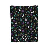 FNAF Security Breach Arcade Carpet Design Blanket Soft Warm Flannel Throw Blanket Plush for Bed Living room Picnic Travel Home Size: 75*100cm, Weight: 230 GSM