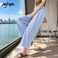 MJ STYLE Women's Cooling Lace Cropped Pants L