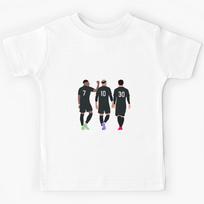 Messi Neymar France Football Players Trio MMN Kids T-Shirt 150