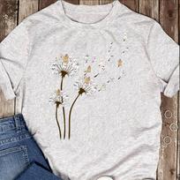 Flower Maltese Dog Dandelion Funny Animal Lover Tees Men Women T-Shirt - Gift for Dog Lovers - Funny Dog - Maltese Mom - Mother's Day XL