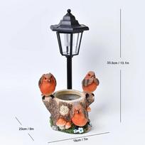 13.3  Resin Dwarf Animal Statue, Solar Powered Outdoor Light for Garden & Yard Decor Standard