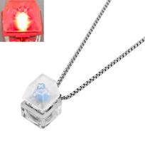 Mechanical Keyboard Switch Button Necklace with LED Light Autism Anti Stress Toy