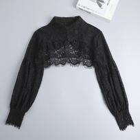 Cape Lace Fake Collar Hollow Out Flower Scarves Retro Short Small Shirt  Women