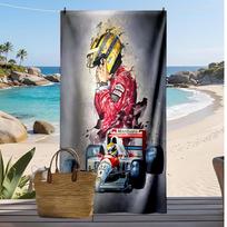 Ayrton Senna Printed Quick Dry Beach Towel Super Absorbent Soft Lightweight Bath Towel for Pool Summer Travel 70cmx140cm(27x55inch)