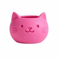 3d Printed Cat Shaped Flower Pot Home Decor Plant Container Creative Mini Flowerpot  Gift rožinė raudona spalva