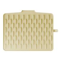 Tilted Design Silicone Drain Pad Heat Resistant Water Drip Catcher Countertop Protector  Bowls smėlis
