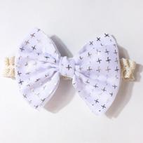 European & American Printed Children's Headbands Thin Lace Baby Headscarves Cute Bow Hair Accessories 1