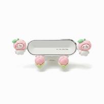 Adjustable Clip Car Phone Holder Stable Anti Slip Universal Phone Bracket  Hands-Free Use peach buny