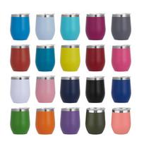 Hot Selling 12oz 350ml Double Wall Vacuum Insulated Stainless Steel Tumbler Coffee Powder Coated for Camping Wine Top Seller 12oz(340.19g) juoda