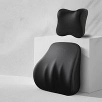 2026 New Universal Soft Memory Foam Car Seat Cushion & Pillow Set with Cooling Headrest Lumbar Support Waist & Neck Rest 35*32*9&Seat Cushion