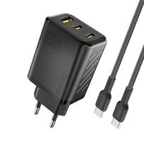 Ładowarka sieciowa gan z kablem usb-c 1m 65w - czarna