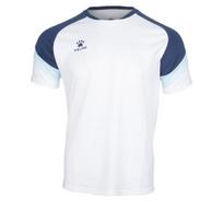 Kelme 7351Tx1092 Training Short Sleeve T-Shirt White/Dark Blue Dark Blue/95 M