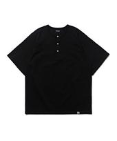 Cargo Bros Henley Neck Cool Aero Short Sleeve T-Shirt (Black) Free