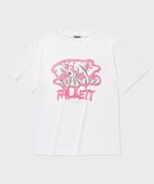 Palet Brush Logo Flower Short Sleeve T-Shirt White White/M