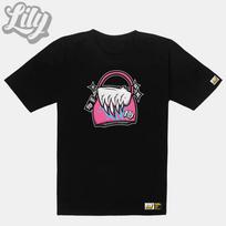 Doldol Lily-Tshirts-10 Lovely Lily Female Polar Bear Snowboarder Extreme Character Graphic Design T-Shirt Tee Black/S