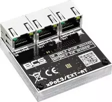 BCS BCS-xPoE3/EXT-AT 3-Port PoE+ Switch, 2x PoE+ 30W, 1x Uplink, 250m EXTEND, Metal