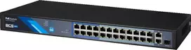 BCS BCS-B-SP2402G-1SFP 24 prievadų PoE+ nevaldomas jungiklis su 2 Gigabit išoriniais prievadais ir 1 SFP lizdu