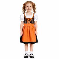 Halloween Costume For Girls Oktoberfest Cosplay Dress With Polyester Fabric For Kids Orange (child),XS