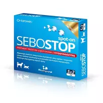 EWE EUROWET Sebostop Spot-on - Anti-Seborrhea Solution for Dogs and Cats - 5 x 2 ml Pipettes